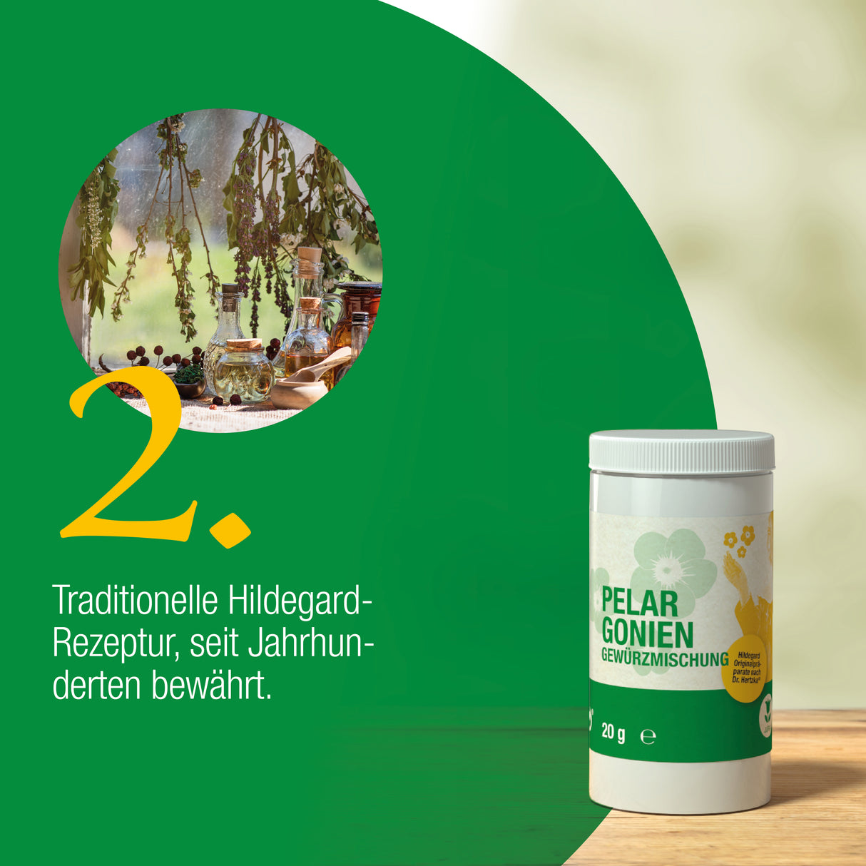 Pelargoniengewürzmischung mit Streueinsatz