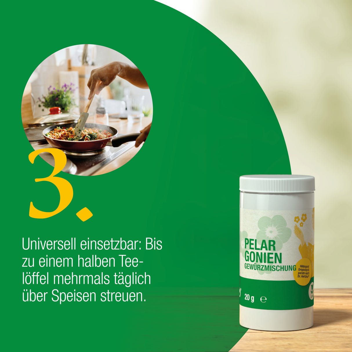 Pelargoniengewürzmischung mit Streueinsatz