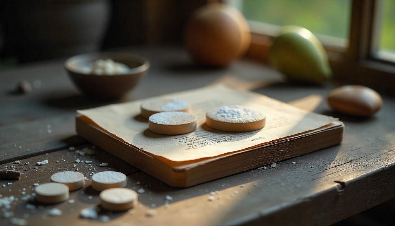 Natürliche Presslinge auf einem Brett vorbereitet